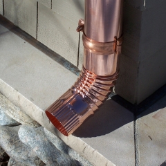 Copper round downspout