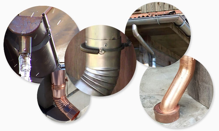 6-inch half-round vintage rusted and copper gutters are our specialty!